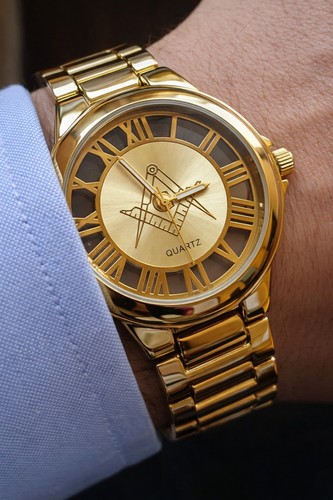 Masonic freemason men gold - men’s,